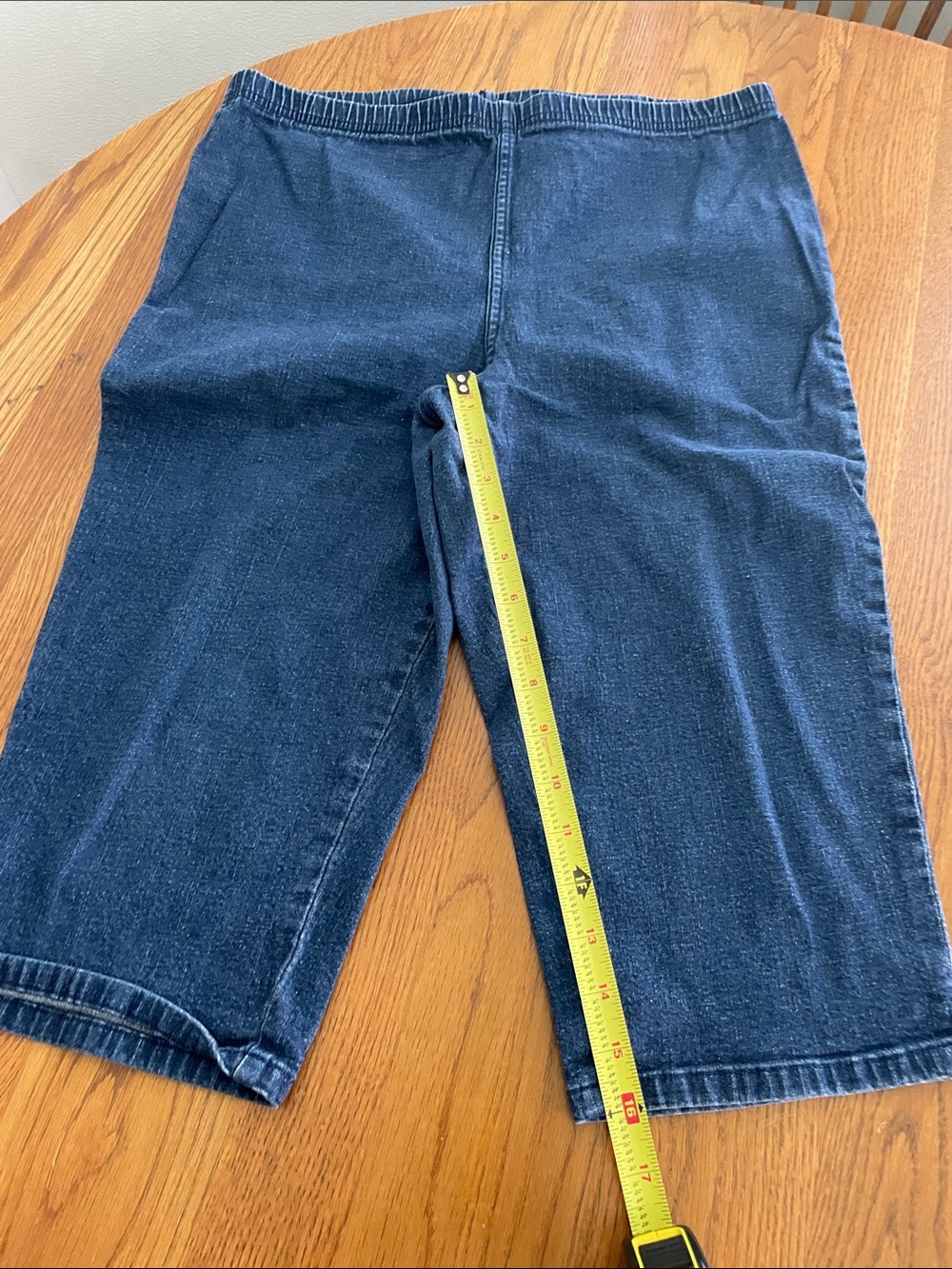 Real Size Bride Dark Blue Capri Stretch Capri